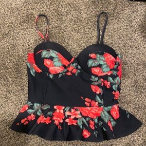 Albion Fit peplum swim top